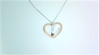 Necklace Donna Oro Woman CUORE INIZIALE in Gold Diamante DFPF1301V.001